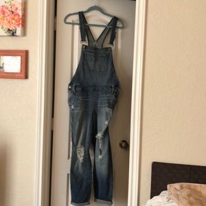 Torrid Distressed Overalls